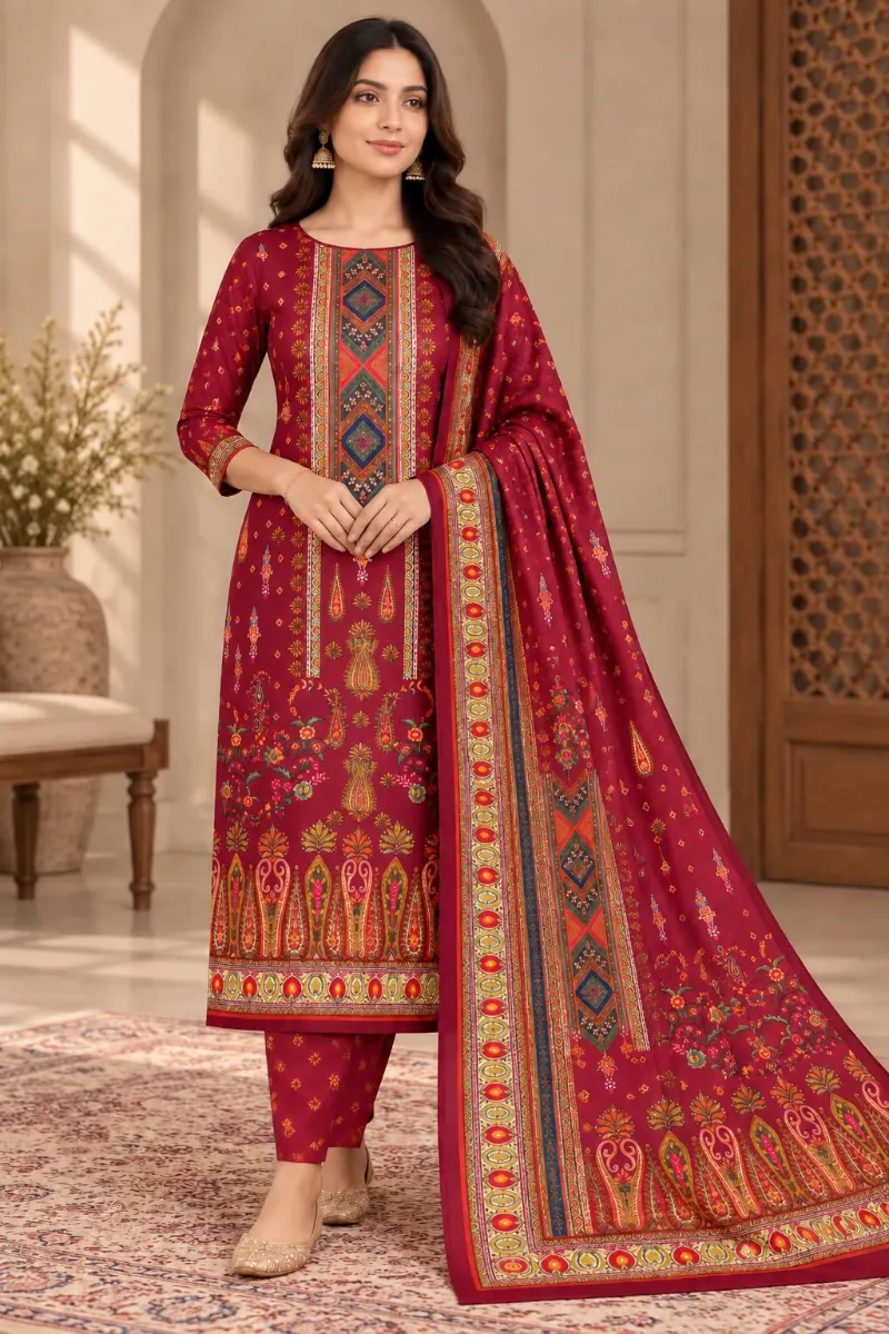 Florals and paisleys, dressed in rich, wearable colour - View 1