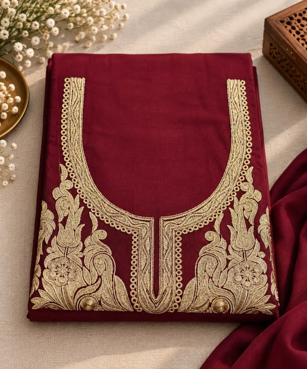 A luxurious pure pashmina suit set - View 1